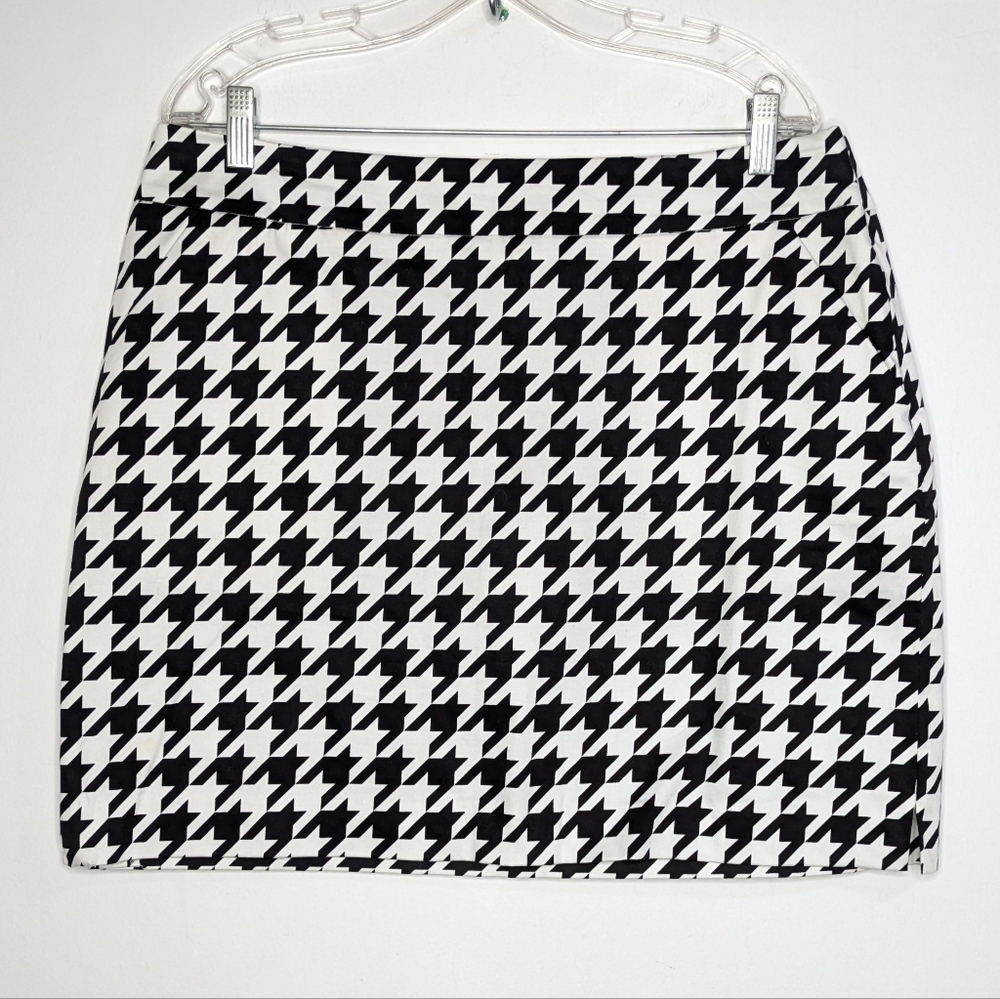 NWOT Loudmouth Black White Hounds Tooth Athletic Golf Skort 14